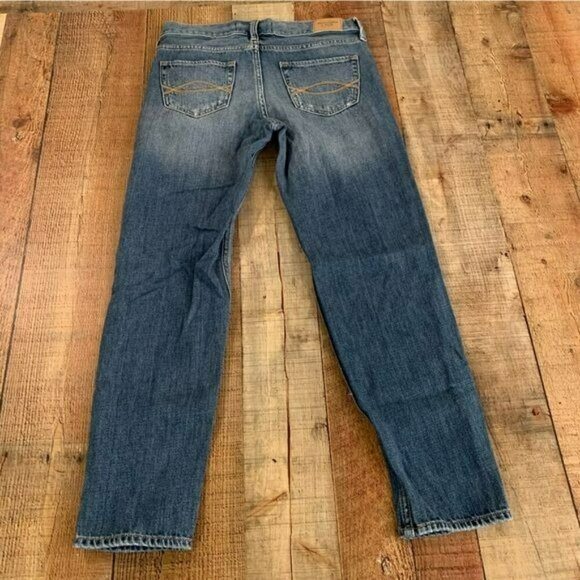 Abercrombie & Fitch Denim distressed boyfriend straight button fly jeans 00R - Picture 8 of 10